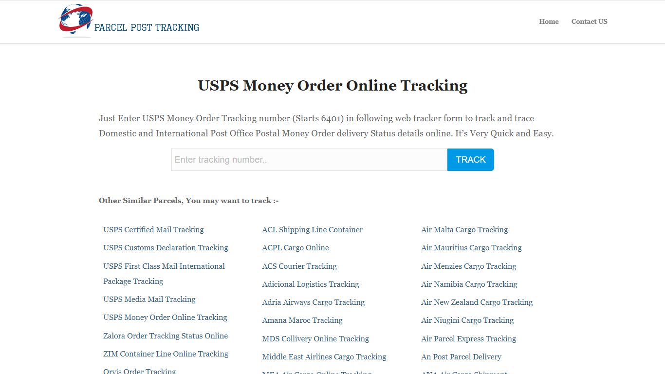 USPS Money Order Online Tracking - ParcelPostTracking.com